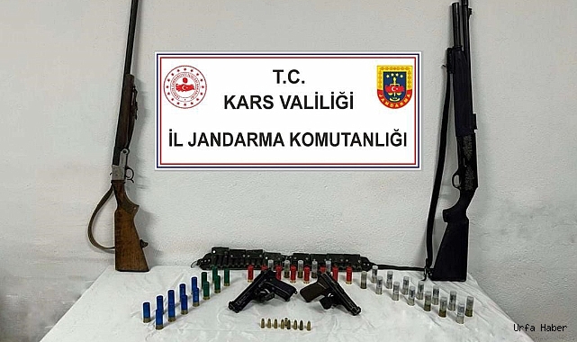 Kars’ta jandarma ruhsatsız silah ele geçirdi