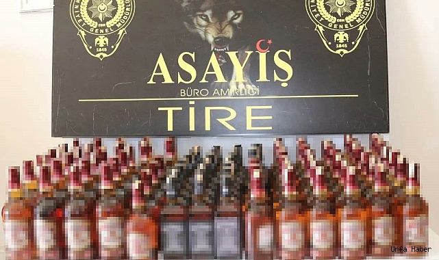Sahte bandrolle alkol satışı yapılan adrese baskın