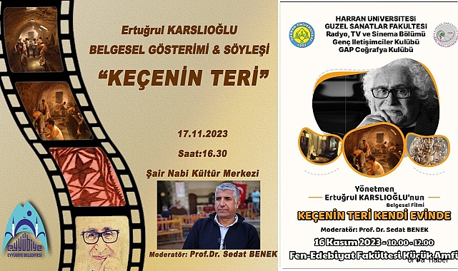 'KEÇENİN TERİ'NİN YÖNETMENİ URFAYA GELİYOR