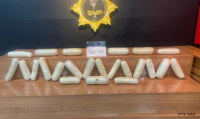 ŞANLIURFA’DA 10 KİLO 450 GRAM UYUŞTURUCU ELE GEÇİRİLDİ