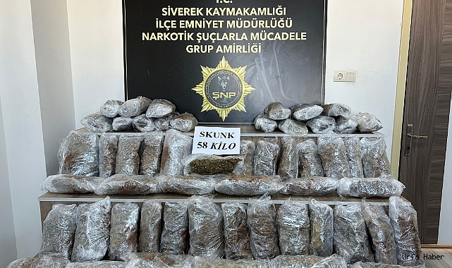 ŞANLIURFA’DA 58 KİLO UYUŞTURUCU YAKALANDI
