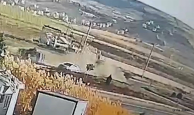 2 KİŞİNİN YARALANDIĞI KAZA ANI KAMERADA