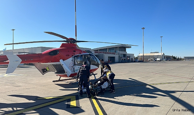 82 YAŞINDAKİ HASTA HELİKOPTERLE ŞANLIURFA'YA SEVK EDİLDİ