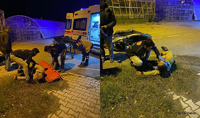 ALKOLLÜ MOTOSİKLET SÜRÜCÜ HASTANELİK OLDU