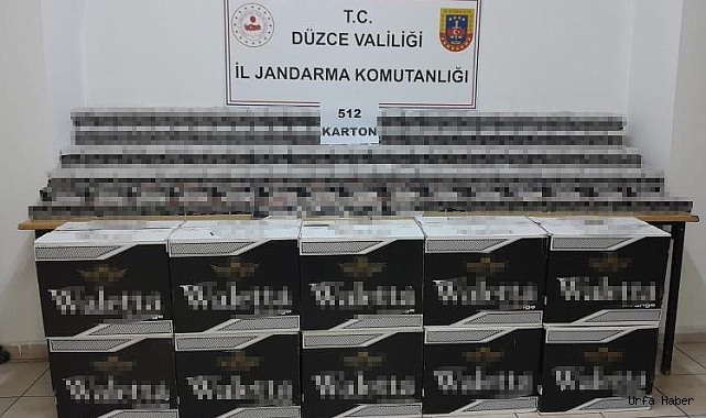 YOL KONTROLÜNDE DURDURULAN ARAÇTAN 512 KARTON KAÇAK SİGARA ÇIKTI