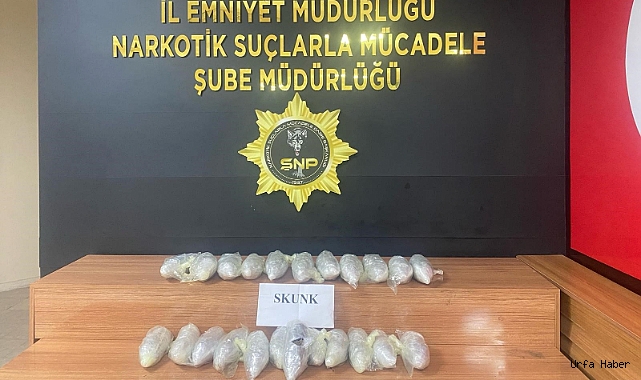 ŞANLIURFA'DA 8 KİLO UYUŞTURUCU ELE GEÇİRİLDİ