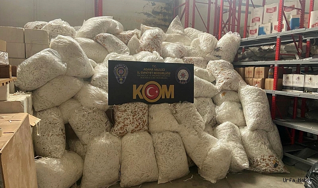 22 milyon 500 bin makaron ele geçirildi