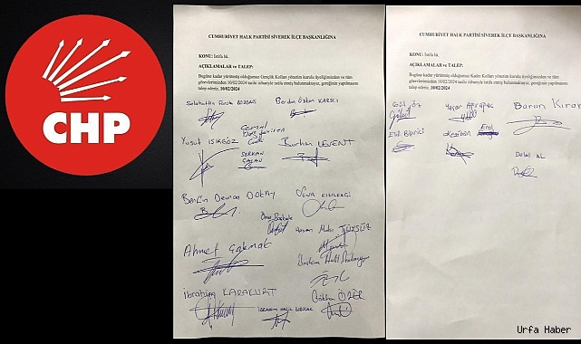 SİVEREK CHP TEŞKİLATINDA TOPLU İSTİFA