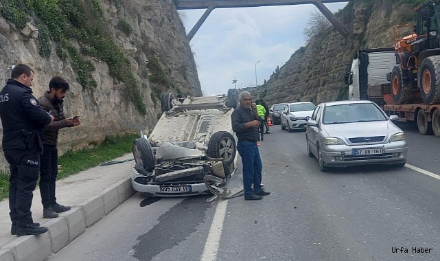 DEVRILEN OTOMOBILIN SÜRÜCÜSÜ YARALANDI