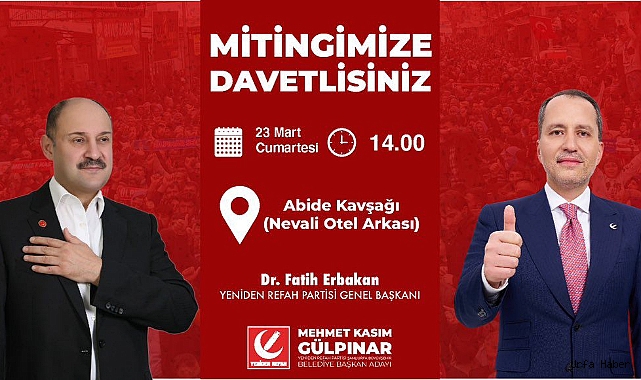 GÜLPINAR’DAN MİTİNGE DAVET