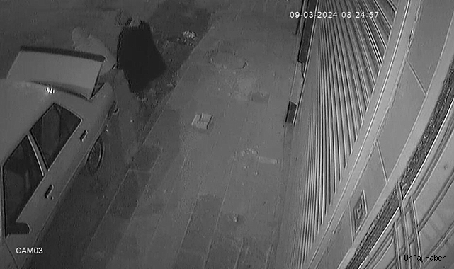 SİVEREK’TE HIRSIZLIK ANI GÜVENLİK KAMERASINDA