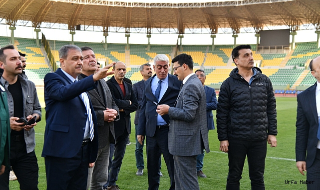 VALİ ŞILDAK, 11 NİSAN STADYUMU'NDAKİ ÇALIŞMALARI İNCELEDİ