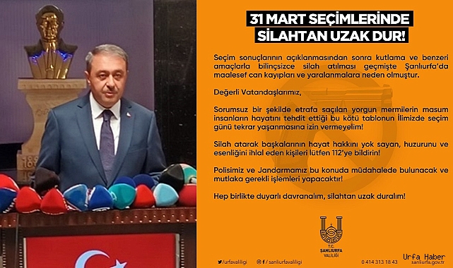 VALİ ŞILDAK VATANDAŞLARI UYARDI