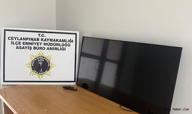 ÇALDIĞI TELEVİZYONLA BİRLİKTE YAKALANDI