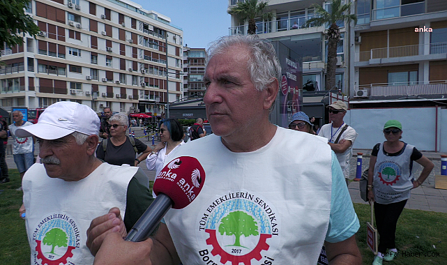 EMEKLİLER İZMİR'DE MEYDANLARA ÇIKTI