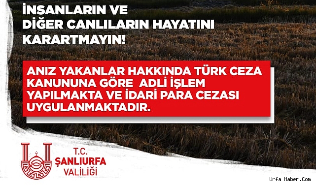 ŞANLIURFA'DA TARIM ARAZİLERİNE SIKI DENETİM