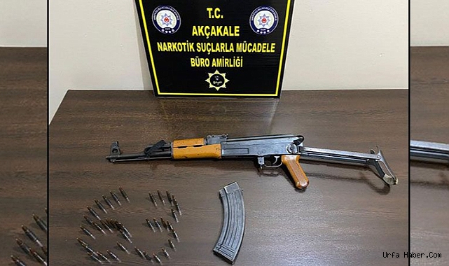 AKÇAKALE 'DE KALAŞNİKOF TÜFEK VE MERMİ ELE GEÇİRİLDİ