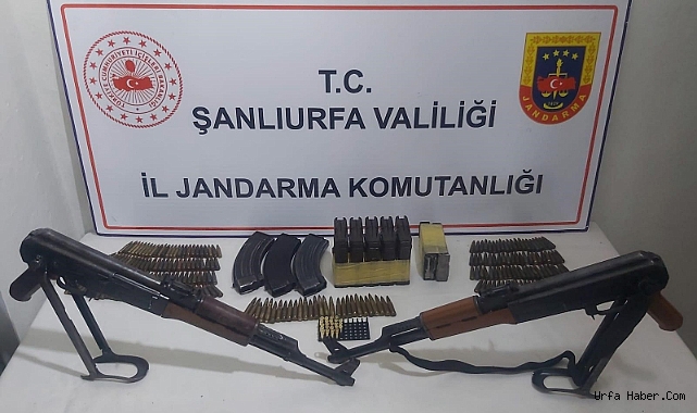 ŞANLIURFA'DA UZUN NAMLULU SİLAHLAR ELE GEÇİRİLDİ