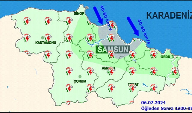 SU BASKINI, SEL, HEYELAN VE YILDIRIM UYARISI