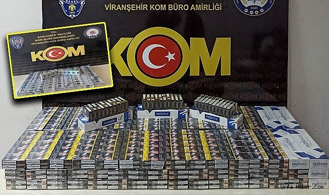 VİRANŞEHİR'DE YÜZLERCE KAÇAK SİGARA ELE GEÇİRİLDİ: 2 GÖZALTI