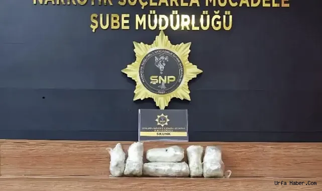 ŞANLIURFA’DA 5 KİLO 350 GRAM SKUNK MADDESİ ELE GEÇİRİLDİ