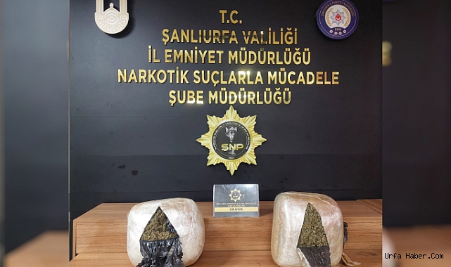 ŞANLIURFA’DA OPERASYONDA YAKLAŞIK 24 KİLOGRAM UYUŞTURUCU ELE GEÇİRİLDİ