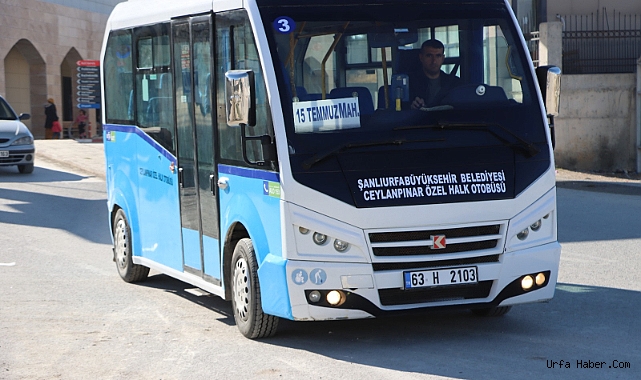 CEYLANPINAR'DA TOPLU TAŞIMA SEFERLERİ BAŞLADI