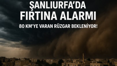 Urfa’da Fırtına Alarmı: 80 Km'ye Varan Rüzgar Bekleniyor