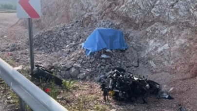 Virajda Kontrolden Çıkan Motosikletin Sürücüsü Can Verdi