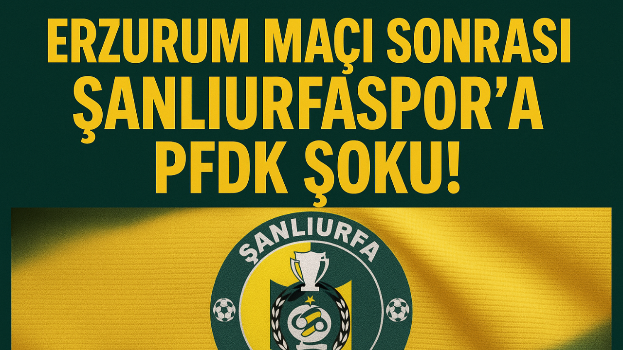 Erzurum Maçı Sonrası Şanlıurfaspor’a PFDK Şoku!