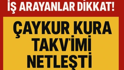 İş Arayanlar Dikkat! Çaykur Kura Takvimi Netleşti