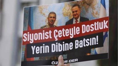 Azerbaycan Yönetimine  istanbul ' da Protesto