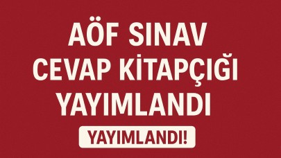 AÖF SINAV CEVAP KİTAPÇIĞI EKRANI AÇILDI!