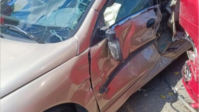 VİRANŞEHİR'DE KONTROLDEN ÇIKAN ARACIN KAZA ANI : 2 YARALI !