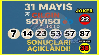 31 Mayıs Çılgın Sayısal Loto Sonuçları Açıklandı!