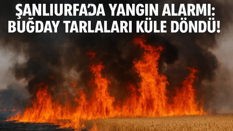 Şanlıurfa’da Yangın Alarmı: Buğday Tarlaları Küle Döndü!