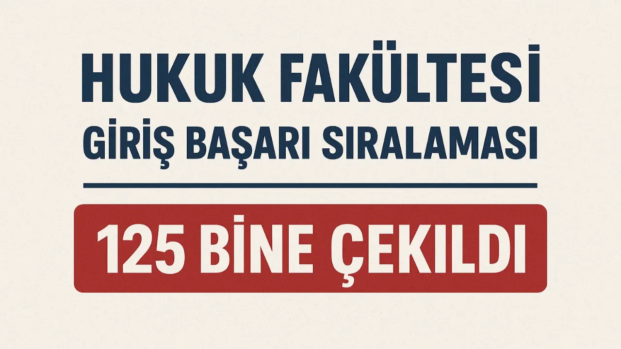 Hukuk Fakültesi Giriş Başarı Sıralaması 125 Bine Çekildi