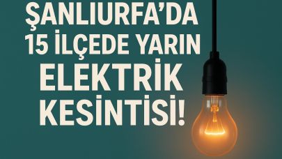 Şanlıurfa’da 15 İlçede Yarın Elektrik Kesintisi!