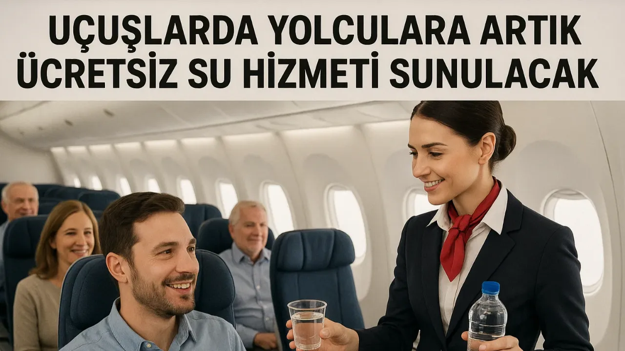 Uçuşlarda Yolculara Artık Ücretsiz Su Hizmeti Sunulacak
