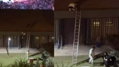 Güvenlik Görevlileri Çatıdaki  Genci Aşağı İtti