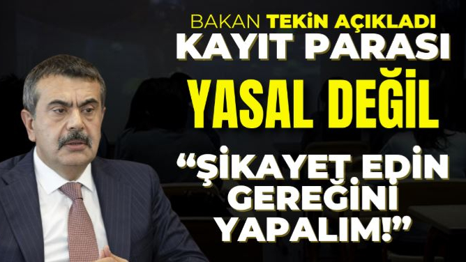 Bakan Yusuf Tekin'den Sert Açıklama !
