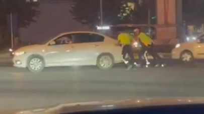Şanlıurfa’da Arızalı Araç Polislerin Yardımıyla Çalıştırıldı