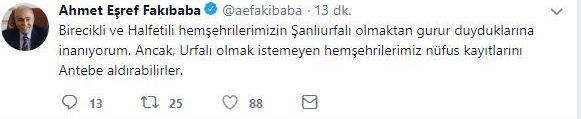 Fakıbaba’dan Birecik ve Halfeti Mektubuna Tepki