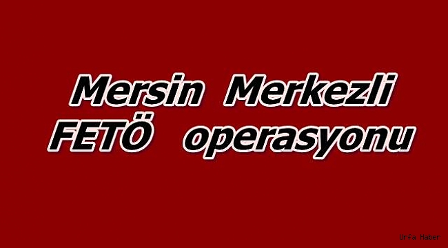 Mersin merkezli 5 ilde FETÖ operasyonu