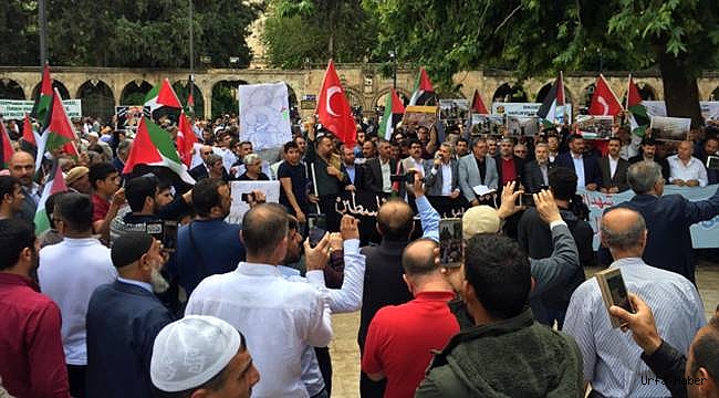 Urfa'da İsrail ve ABD protesto edildi