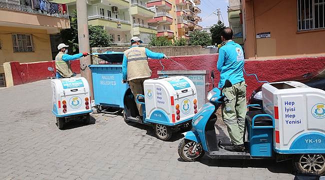Haliliye Belediyesinde Bisikletli İlaçlama Timi