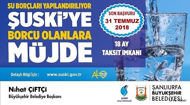 Şanlıurfa’da su borçları yapılandırılıyor