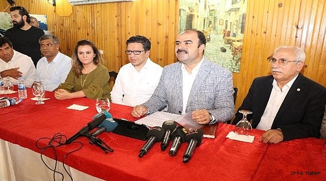 Başkan Çiftçi Halfeti'de basın toplantısı düzenledi
