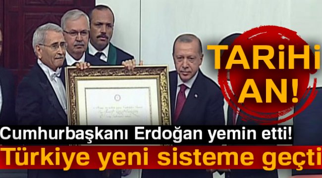 Cumhurbaşkanı Erdoğan yemin etti!