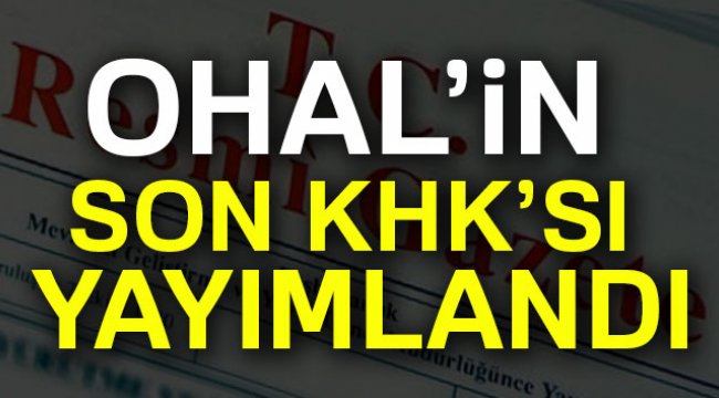 Cumhurbaşkanının yemin törenine ilişkin KHK Resmi Gazete’de yayımlandı
